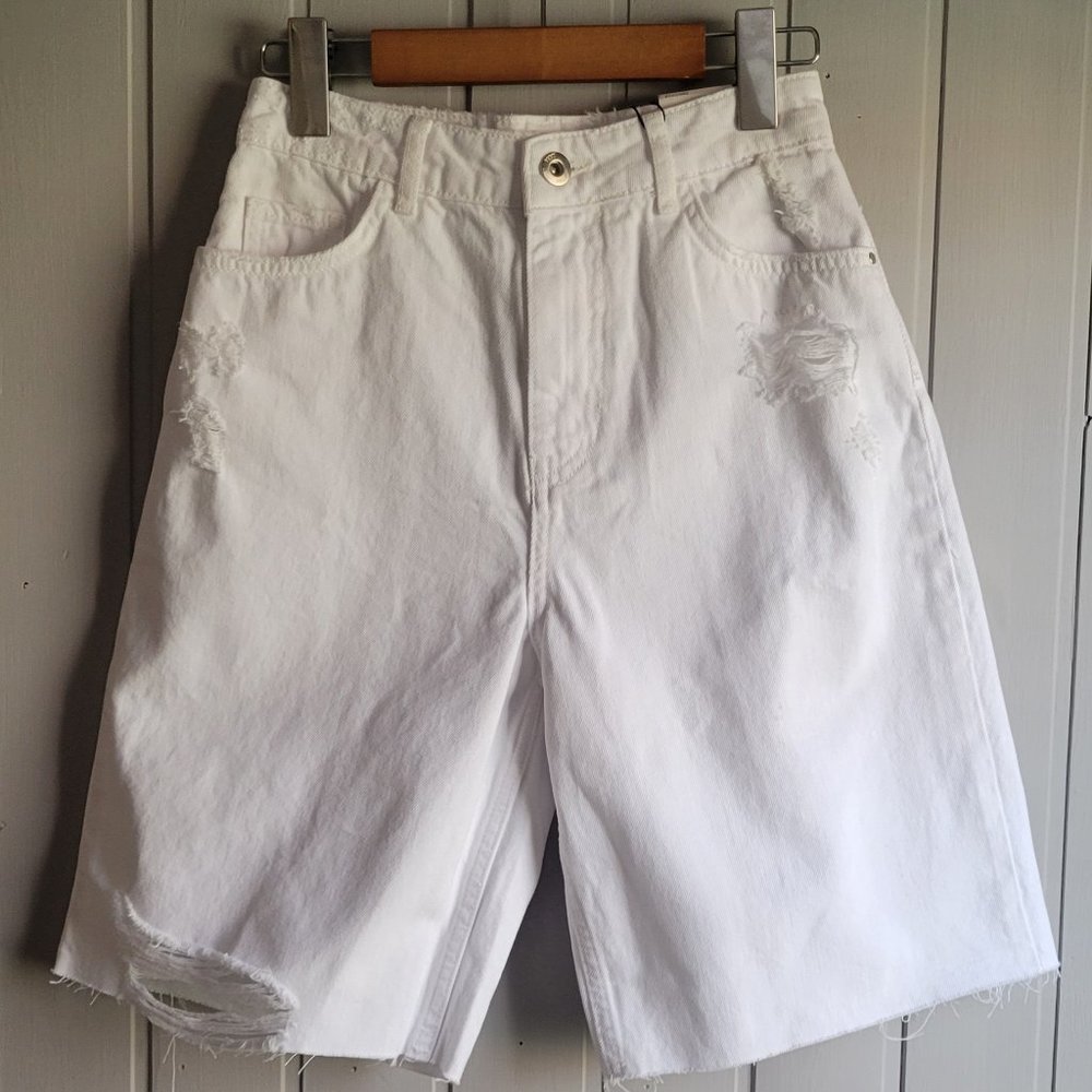 ZARA Distressed Cycling Short